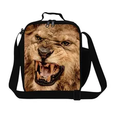 Дизайн, детский Ланчбокс с животными, крутой Лев, термальные детские сумки для еды, пикника, зоопарка, слинг, изолированная пищевая сумка Рождественский подарок, закуски