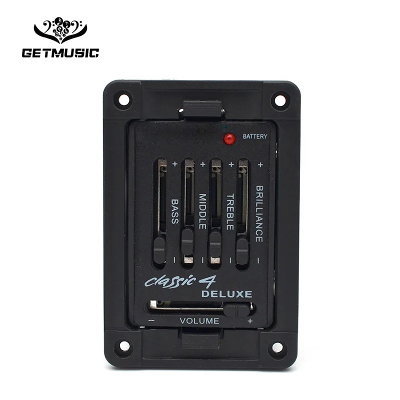 

4 Band Deluxe Guitar EQ Equalizer Pickup Preamp for Classical Guitar