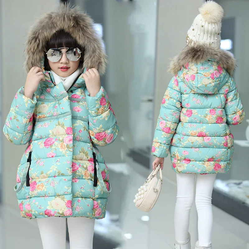 Hooded Zipper Printed Outerwear