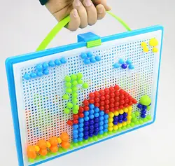 DIY Набор 296 шт. гриб игрушка для ногтей детей заклинание вставить шарик комбинации Творческий здания Конструкторы