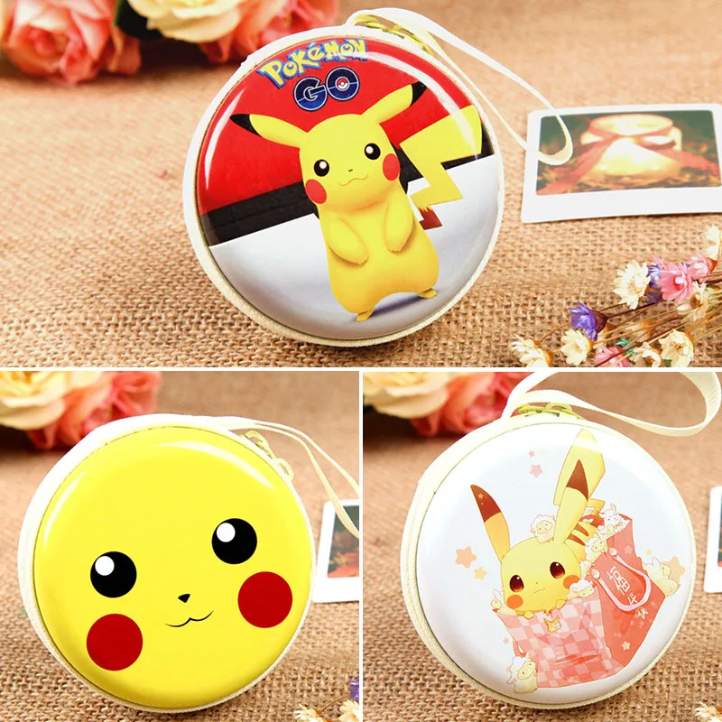 حقيبة التخزين 2018 الكرتون بوكيمون بيكاتشو جولة محفظة نسائية للعملات المعدنية Totoro البسيطة حالة ل سماعة كابلات لطيف سستة الحقيبة للبنات هدية