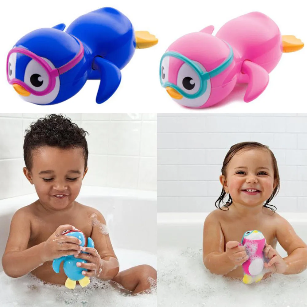 penguin bath toy slide