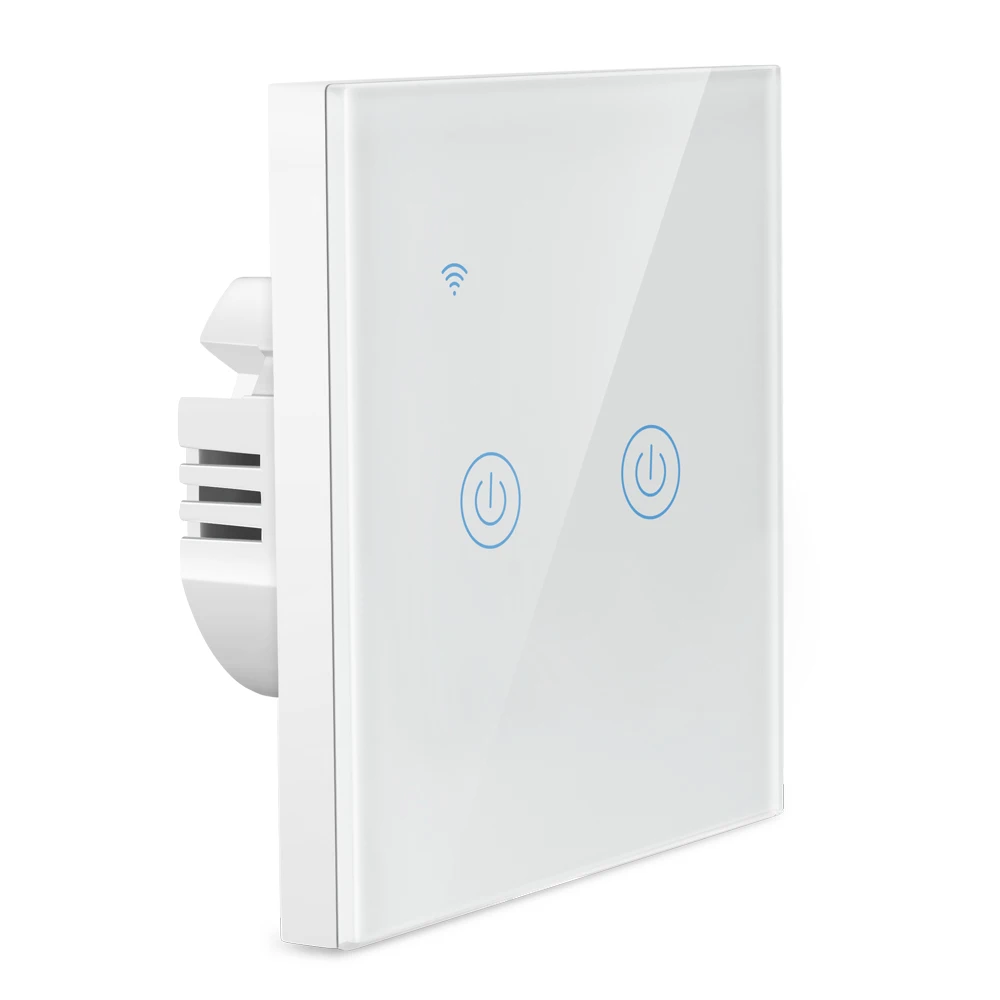 

Standard Smart Switch Tempered Glass Wall Panel Remote Control Touch Switch Wifi Touch Switch Two Ways