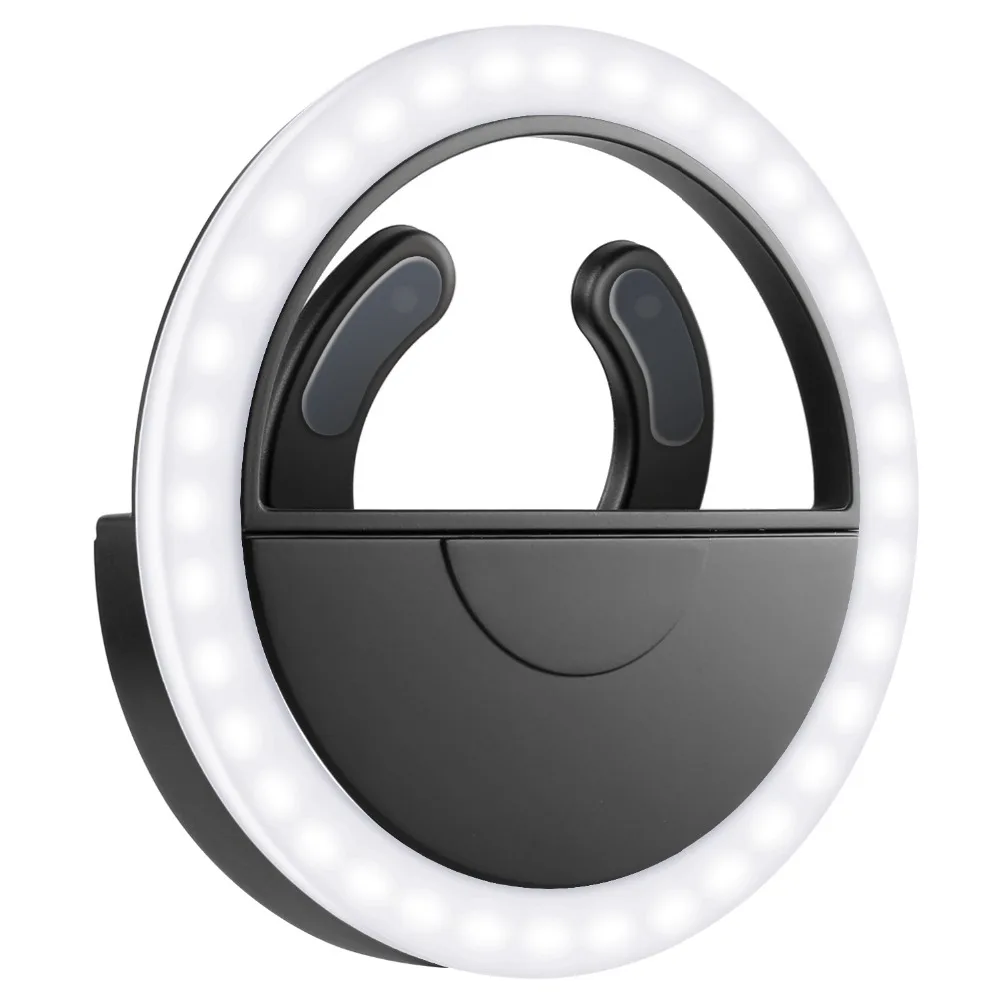

Neewer 36 LED Clip-on Rechargable Selfie Ring Light for Smart Phone,IPad - Supplementary Lighting for Night or Darkness
