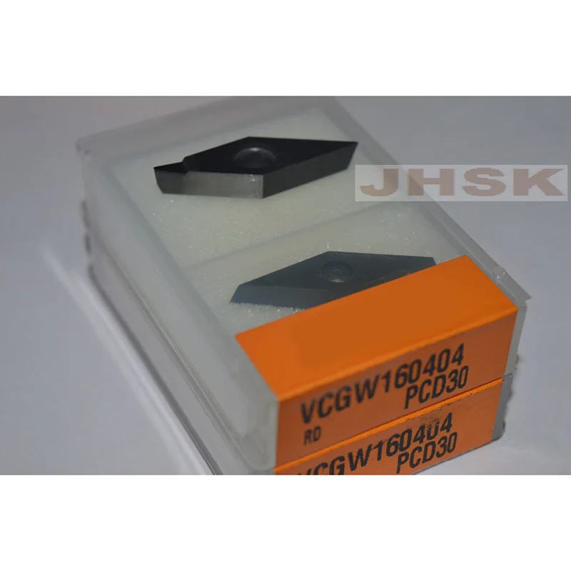 

(FREE SHIPPING) 2pcs VCGW 160404 PCD30 Used for Aluminum Polycrystalline diamond tools (PCD) cnc