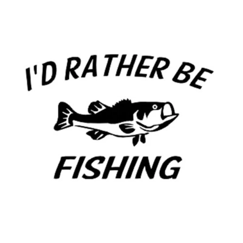 Download 15.4cm*10.2cm I'd Rather Be Fishing Car Styling Stickers Decals Vinyl Decor S4 0165-in Car ...