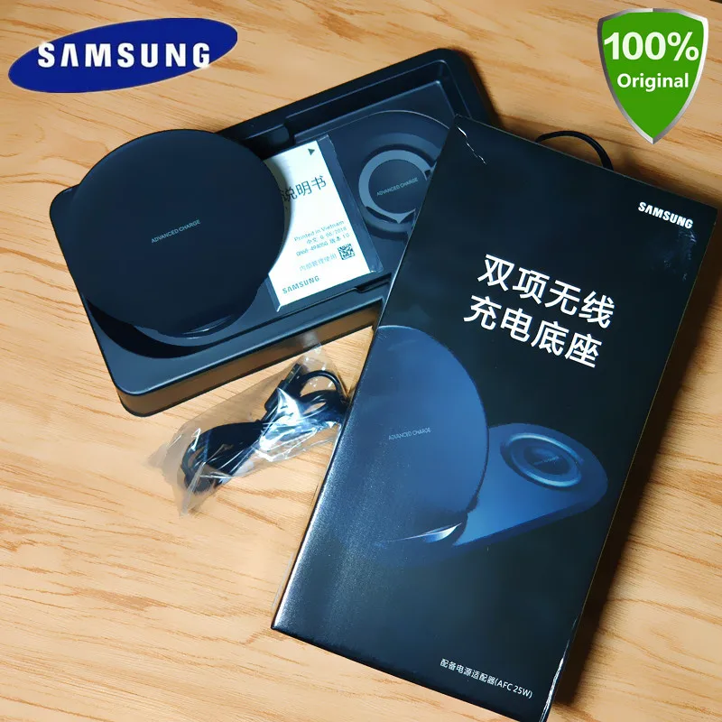 

Original Samsung Fast Wireless Charger Duo Dock Dual EP-N6100 For Galaxy Note 9 8 S9 S10 Quick Charging Adapter EP-N6100TBCGCN
