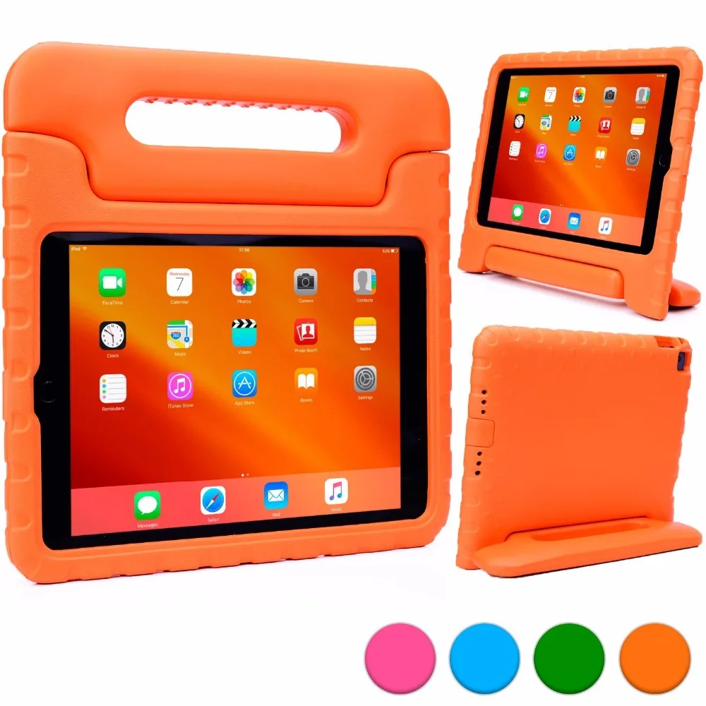 Kids Case for iPad AIR in Orange (Lightweight, Shock Absorbing Child
