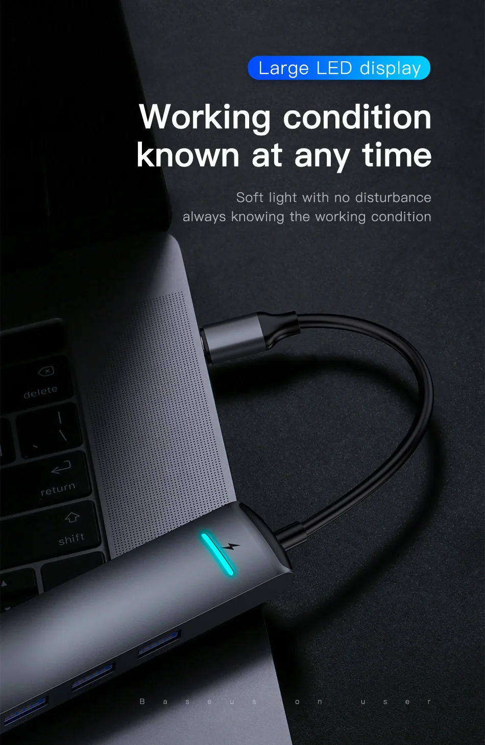 USB C концентратор Baseus для HDMI RJ45 USB 3,0 type C PD зарядный концентратор адаптер для MacBook Pro huawei mate 20 P20 Pro USB C концентратор адаптер