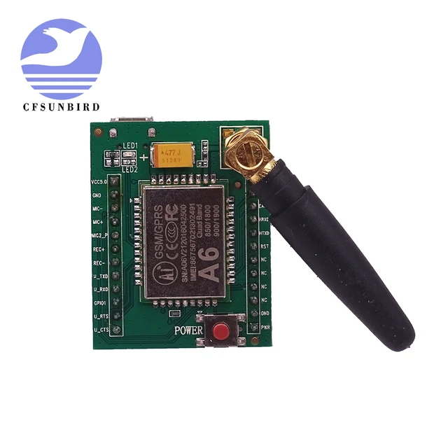 US $4 94 20% OFF|1Pcs/Lot ESP8266 Smart Electronics Gsm a6 GPRS Module GSM Module A6 \ SMS \ Speech \ Board \ Wireless Data Trans Adapter Plate-in