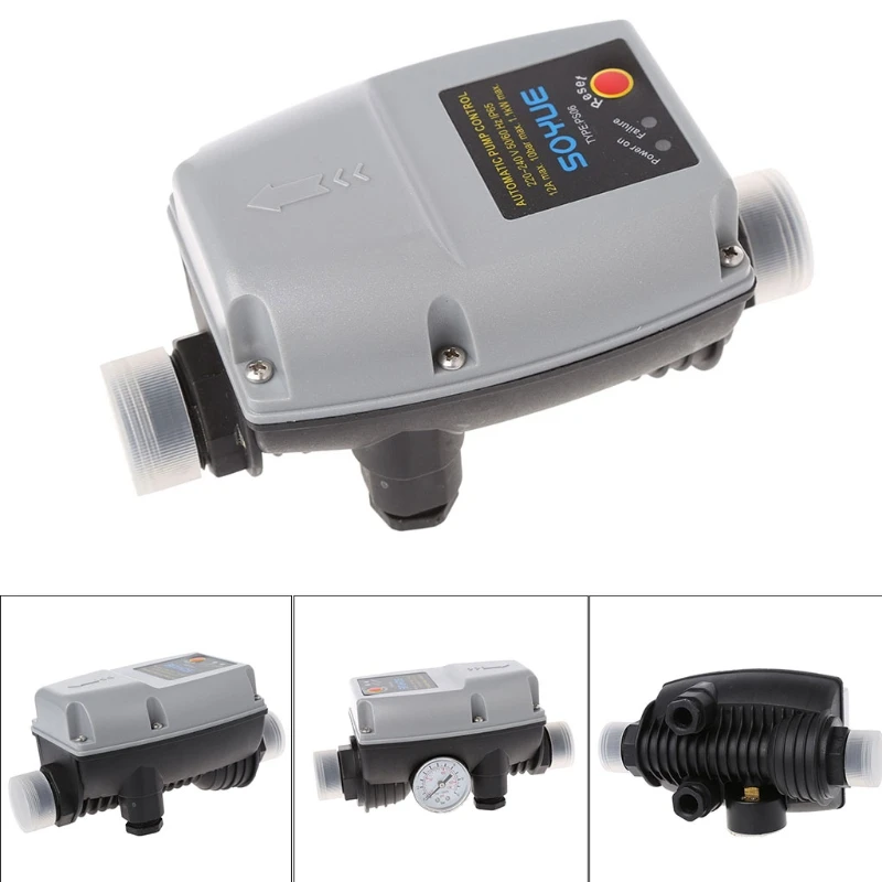 

OOTDTY Automatic Pressure Controller Electronic Switch Control Flow For Water Pump Grey
