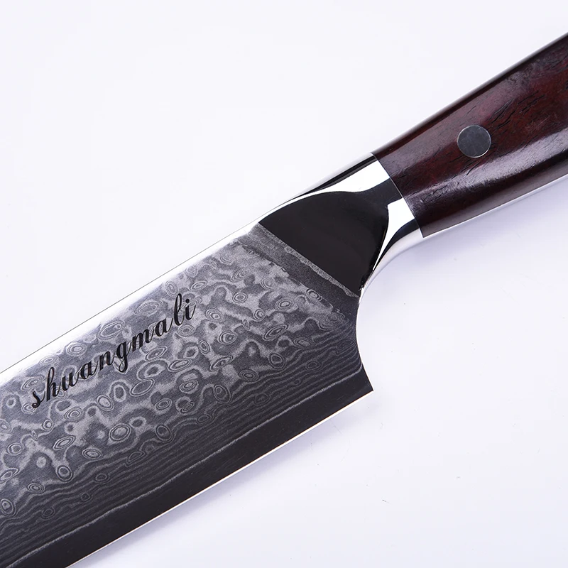 Набор кухонных ножей Vg10, дамасская сталь, профессиональный набор из 3 предметов, ножи шеф-повара, нож для хлеба, инструмент для ножей с деревянной ручкой