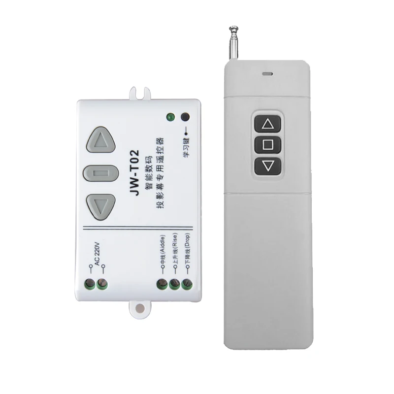 

220V Motor Remote Controller Motor Forwards Reverse Switch RF RC Wireless 2CH Switch for Up Down Stop Motor Long Distance Remote