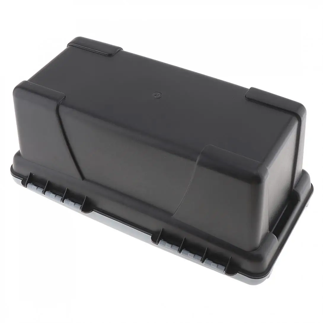 Черный Средний портативный пластик аппаратные средства ящик для инструментов с коробка хранения дома или на открытом воздухе отделк