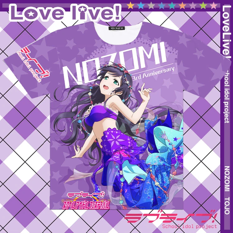 Новое поступление мужская и женская футболка аниме Love live Kotori Minami Eli Ayase косплей