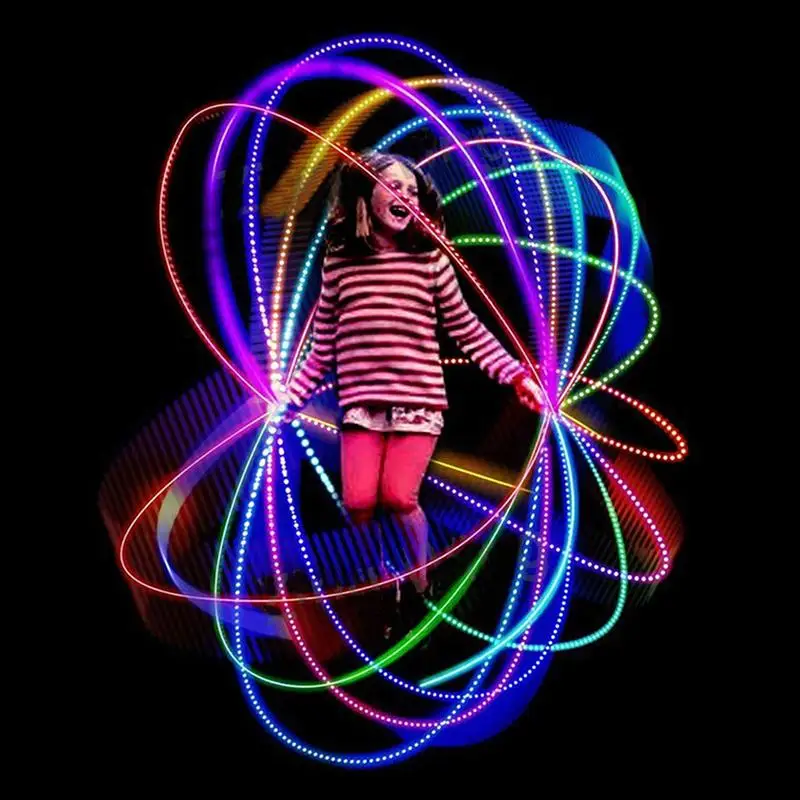 Blue Light Up Colour Changing Flashing Skipping Exercise Rope Kids Activity 3+ 