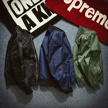 Men’s Winter Autumn Classic Style Zipper Military Air Flight Bomber Jacket Coat