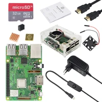 Original UK RS Raspberry Pi 3 Model B+ kit with 3A Power Adapter and Transparent Acrylic Case better than Raspberry Pi 3