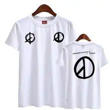 KPOP BIGBANG g-dragon same coup d'etat/Летняя футболка с принтом логотипа, поддерживающая футболка с круглым вырезом и короткими рукавами