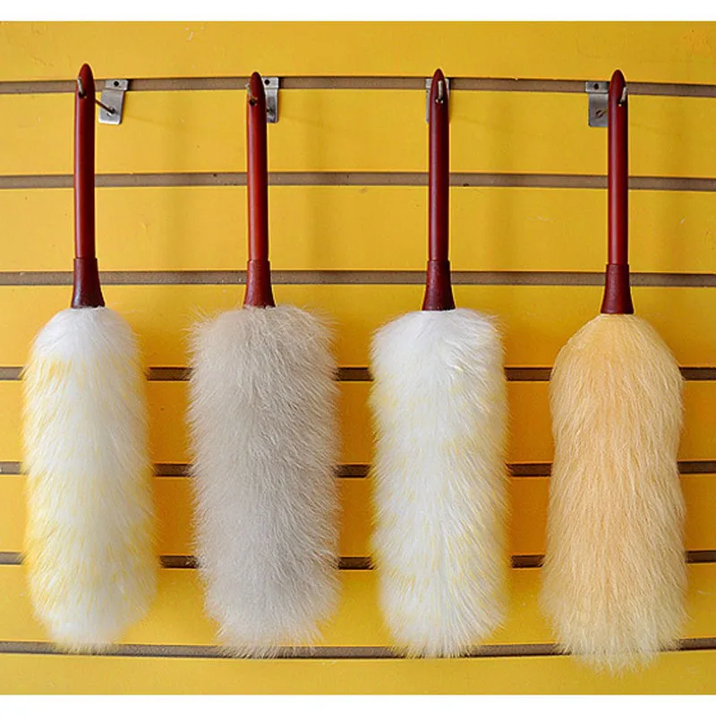 3 Styles wool Material Dust free Duster Bamboo Handle Household