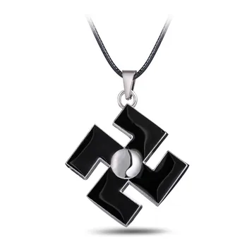 

12pcs/lot New Fashion Anime Jewelry Bleach Metal Necklace Black Pendant Necklaces Christmas Gift