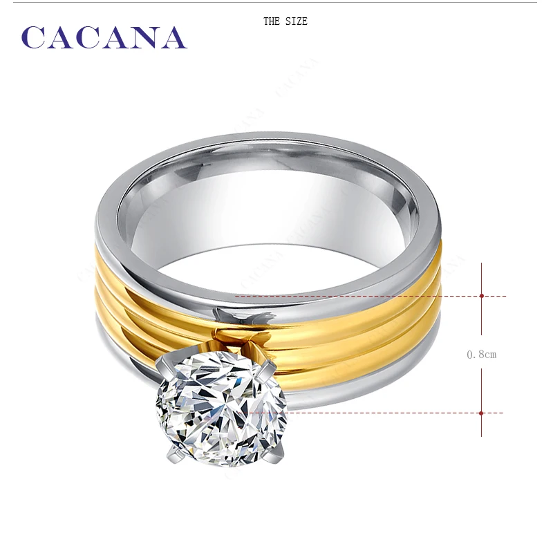 CACANA Stainless Steel Rings For Women Personalized Custom Fashion Jewelry Wholesale NO.R111