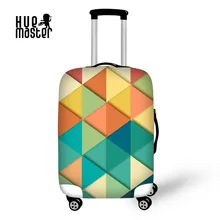 Cover for Suitcase Geometric Patterns Luggage Protective Covers Travel Accessories High Elastic Baggage Case Cover With Zipper