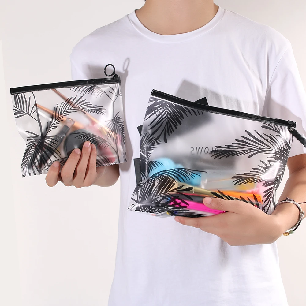 

Tropical Style Transparent Pencil Case Stationery Holder Organizer Document Bag File Folder Cosmetic Bag Makeup Toiletry Bag