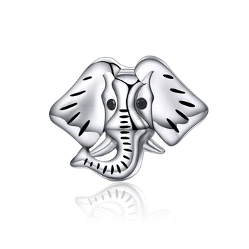 

ZMZY 100% Authentic 925 Sterling Silver Charms Cute Elephant Beads Pendants Fit Snake chain Bracelet Women DIY Jewelry Gift