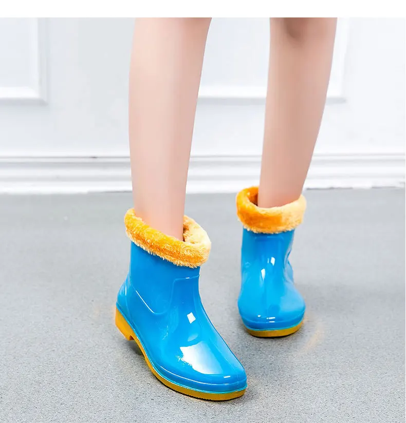 Aleafalling/непромокаемые сапоги в британском стиле на платформе; Женские ботинки в байкерском стиле на все сезоны; мягкая садовая обувь для работы на кухне; 2 стиля