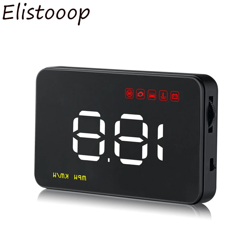 

A1000 High Definition HUD Head-up Display OBD2 Display Speed Cable Car HUD Head-Up Display Front Windshield Projector