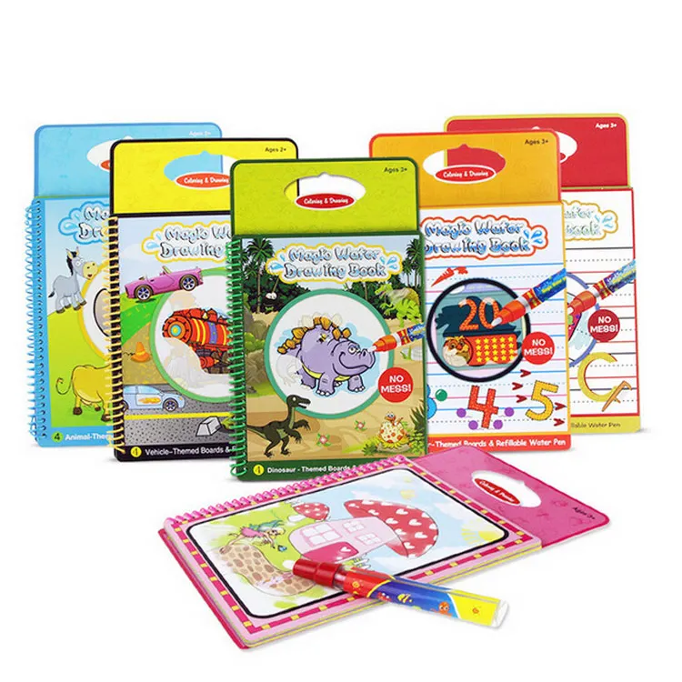 

Magic Book Water Draw Board Exercise Doodle Reveal Coloring Painting Reusable Paper Drawing Toy 998