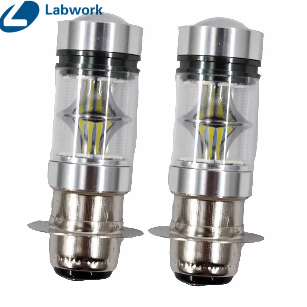 

New 2x H6 100W motorcycle Super HID White LED Headlights Bulbs for Yamaha Upgrade Free Shipping