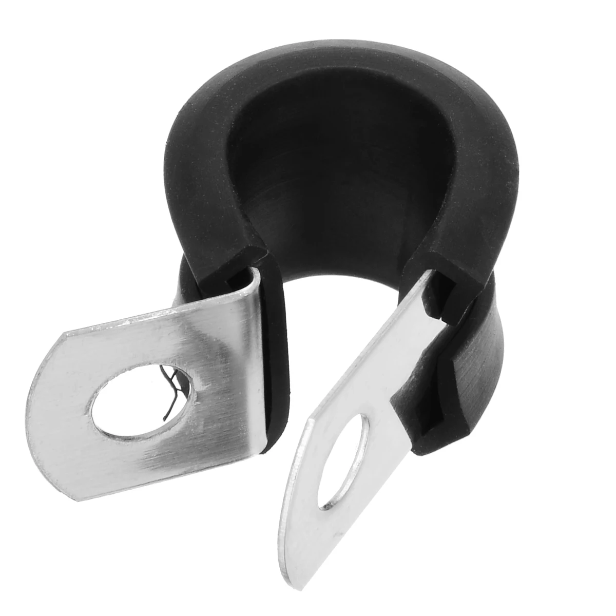 10Pcs 13mm P Clips Rubber Coated Stainless Steel Clamp Tube Pipe Cable Mounting Bracket Clips Fastener
