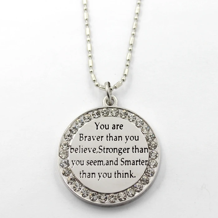 10pcs/lot New design rhinestone meaningful jewelry inspire pendant