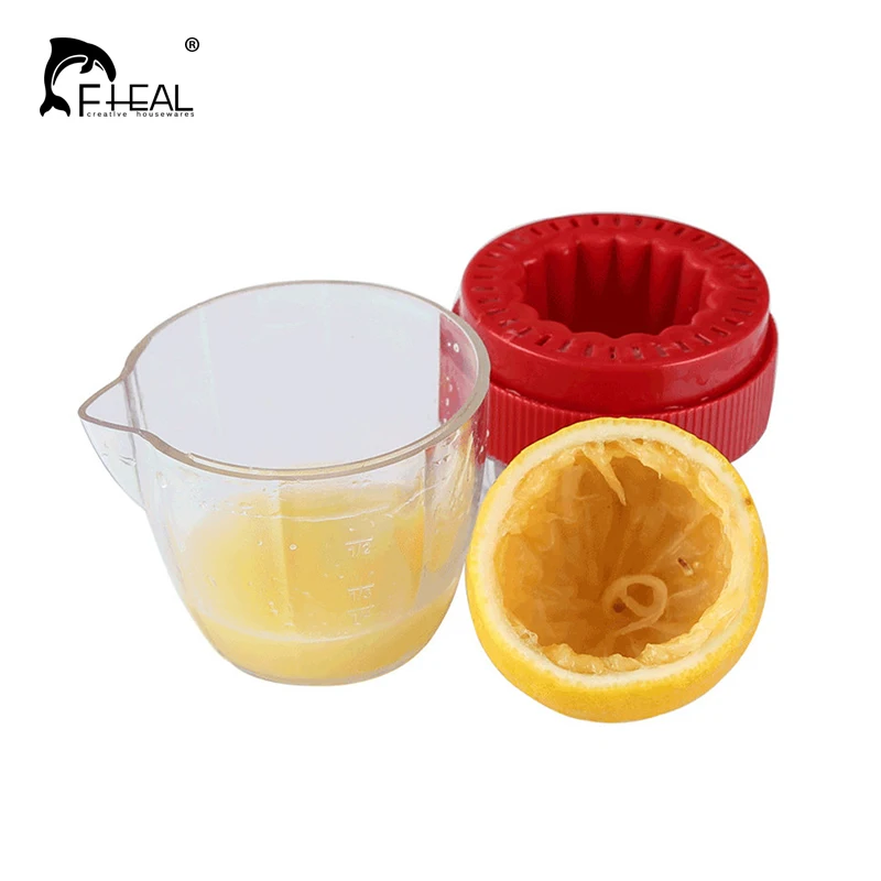 FHEAL соковыжималка для цитрусовых с крышкой пластиковая ручная соковыжималка для лимона пресс-чашка Limes ручные инструменты для фруктов и овощей Кухонные гаджеты
