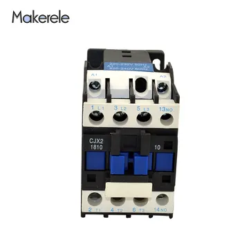 

CJX2-1810 Electric Motor Contactor 18A 3P+1NO Coil Voltage 380V 220V 110V 36V 24V 50/60Hz Din Rail Mounted Magnetic Contactor