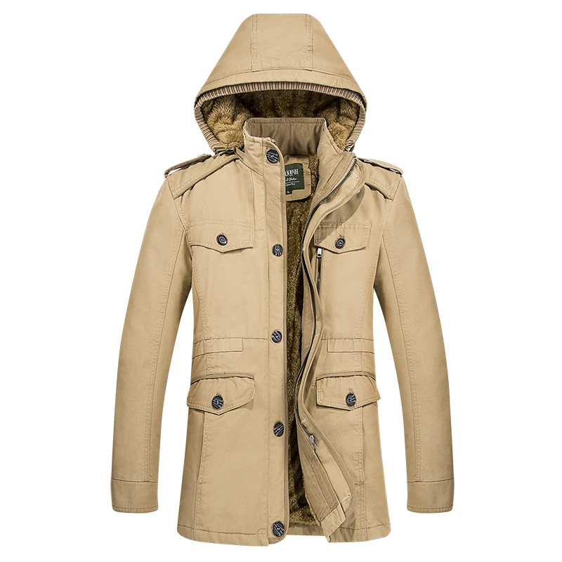 Hooded trench coat men cloak long jackets parka cotton thick fleece winter mens overcoat casual male windbreaker M-6XL big size Hooded trench coat men cloak long jackets parka cotton thick fleece winter mens overcoat casual male windbreaker M-6XL big size