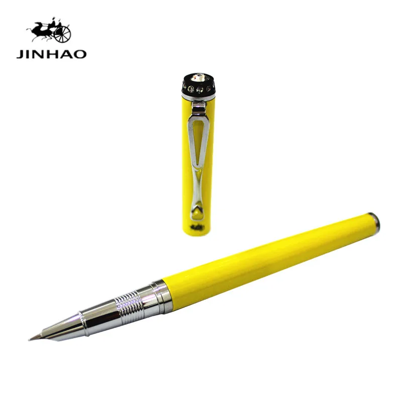 Jinhao 301 Роскошная Алмазная ручка 0,38 мм дополнительный тонкий наконечник авторучка металлическая ручка для письма чернильные ручки офисные школьные принадлежности Рождественский подарок - Цвет: 5
