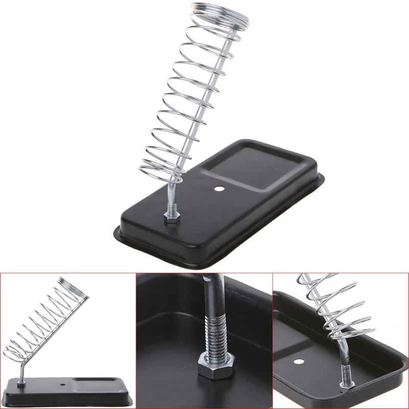 

DIY Electrical Safety Support Stand Station Solder Soldering Iron Metal Stand Spring Holder Cast Steel Base Metal Base Home
