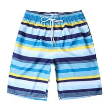 Летние мужские пляжные шорты в полоску, окрашенные плавки, быстросохнущие пляжные шорты для серфинга, бега, плавания, водоотталкивающие шорты, большие размеры 4XL L513