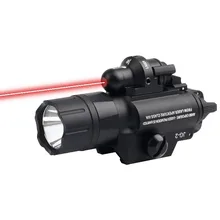 Красный лазерный прицел пистолет факел страйкбол светодиодный светильник 500 люмен тактический фонарик оптика Пикатинни военный охотничье оружие