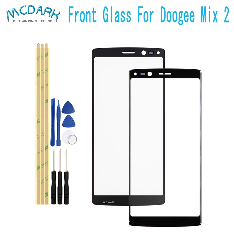 

5.99 inch Front Outer Glass For Doogee Mix 2 Phone Touch Screen Front Glass Lens Cover Replacement Touchscreen with Tools Set