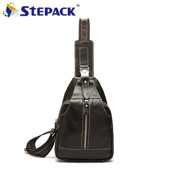 

New Hot Genuine Leather Bags For Men Small Messenger Bags Chest Packs Handbag Cowhide Bags WMB0134