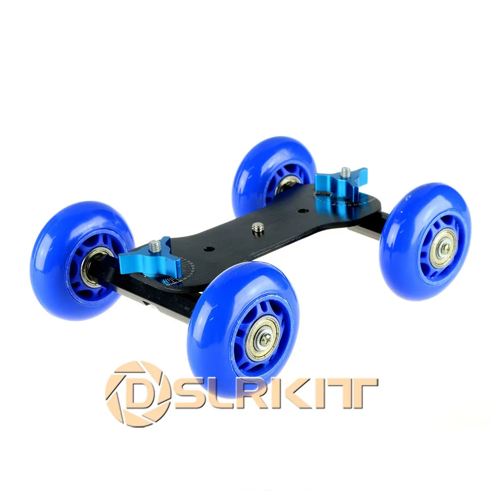 4 wheel DSLR Camera Video Desktop Slider Rail Track Stabilizer Slider