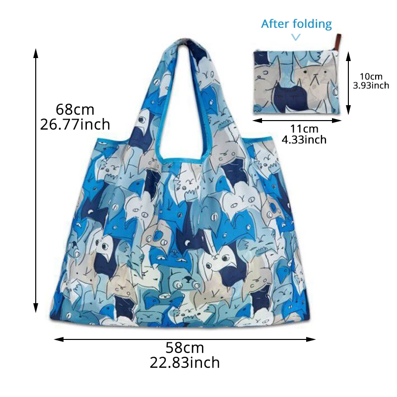 Reusable Foldable Shopping Bag Eco Floral Tote Handbag Convenient Storage Bags Large Capacity Portable Shoulder Bags Reusable Foldable Shopping Bag Eco Floral Tote Handbag Convenient Storage Bags Large Capacity Portable Shoulder Bags