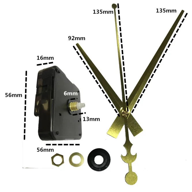Кварцевые часы механизм часовой стрелки DIY ремонтная часть комплект длинные шпиндель заводные часы Ремонт ремесла золотые ручные инструменты