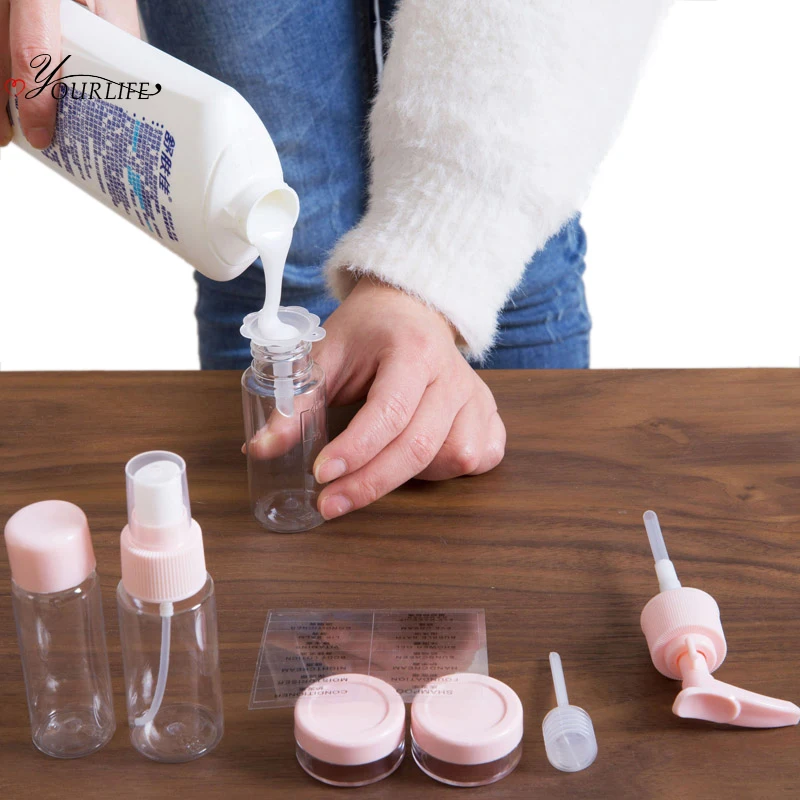 OYOURLIFE 10pc/set Portable Travel Soap Dispenser Cosmetics Bottles Bathroom Hand Sanitizer Shampoo Body Wash Lotion Bottle
