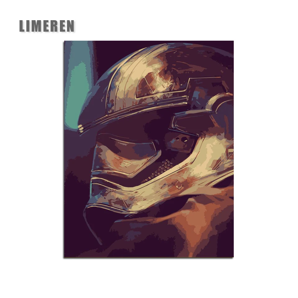 

DIY Oil Digital Painting By Numbers On Canvas Star Wars 7 Darth Vader Movie Poster Wall Art Pictures For Living Room Home Decor