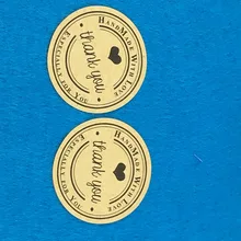 2000 шт. клейкие этикетки из крафт-бумаги 3,5 см круглый упаковочные этикетки с надписью «спасибо» Стикеры s клейкие этикетки для запечатывания ярлыки с логотипом на заказ